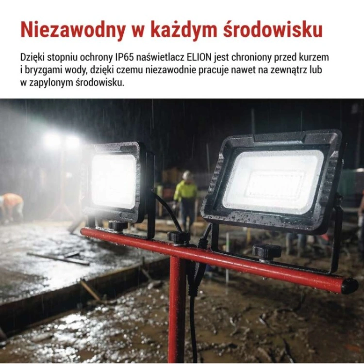 Naświetlacz LED ELION 2×30W + statyw, neutralna biel