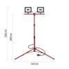 Naświetlacz LED ELION 2×30W + statyw, neutralna biel