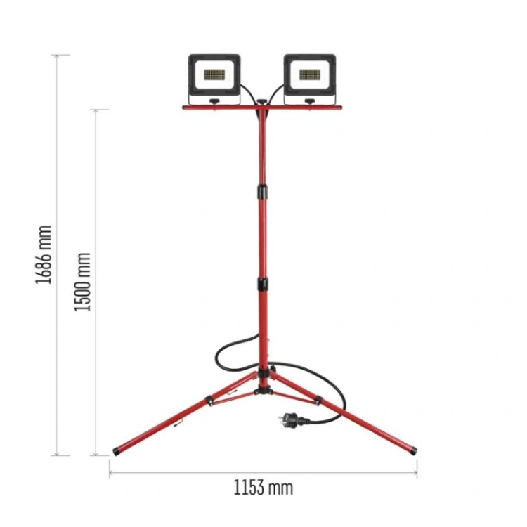 Naświetlacz LED ELION 2×30W + statyw, neutralna biel