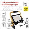 Naświetlacz LED GLARO 100 W, żółto-czarny, IP65, 10 000 lm, neutralna biel