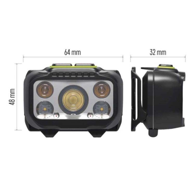 Latarka czołowa LED, 550 lm, Li-Pol 1000 mAh ładowalna / 3× AAA