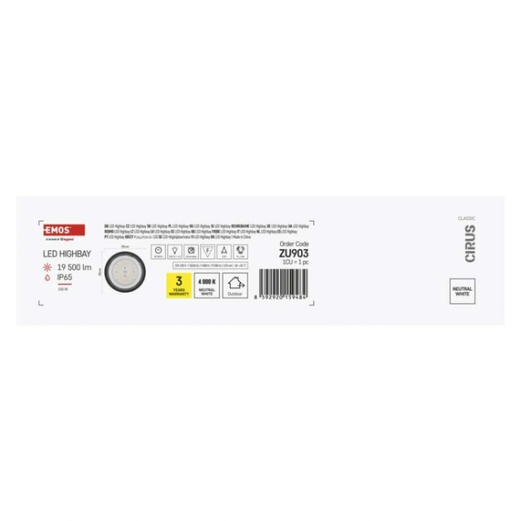 Oprawa przemysłowa LED HIGHBAY CIRUS 150W