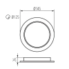 Wymiary Kanlux TAVO LED DO 12W CCT Ø145 mm