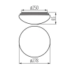 Wymiary plafonu MILEDO CORSO Ø278x65 mm