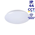 Biały plafon LED MILEDO CORSO 12W CCT-SE z czujnikiem ruchu