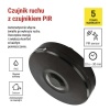 Czujnik ruchu PIR IP65 2000W, czarny