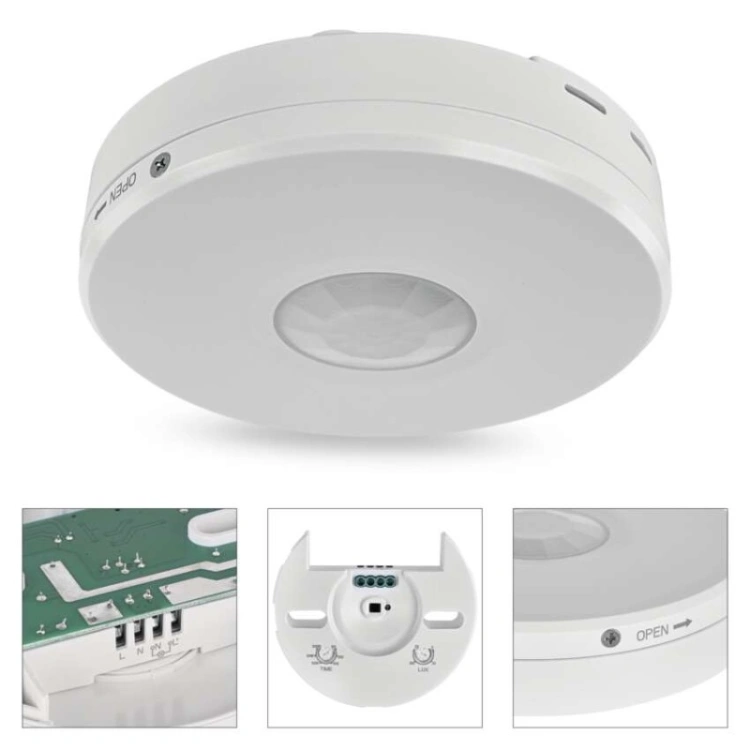 Czujnik ruchu PIR IP65 2000W, biały