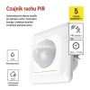 Czujnik ruchu PIR IP20 500W, biały