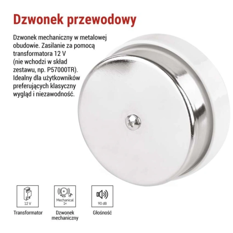 Dzwonek przewodowy P57104, transformator