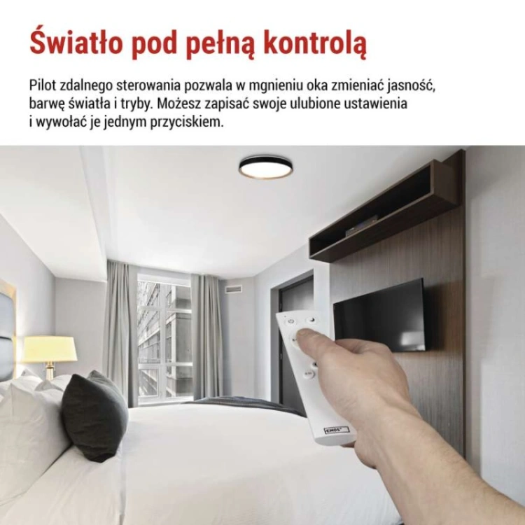 Oprawa LED do montażu natynkowego ILVI, okrągła 30 W, regulacja jasności + CCT, czarna +