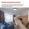 Oprawa LED nawierzchniowa ILVI, okrągła 45 W, regulacja jasności + CCT, czarna + szampan