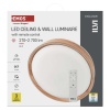 Oprawa LED nawierzchniowa ILVI, okrągła 45 W, regulacja jasności + CCT, drewno