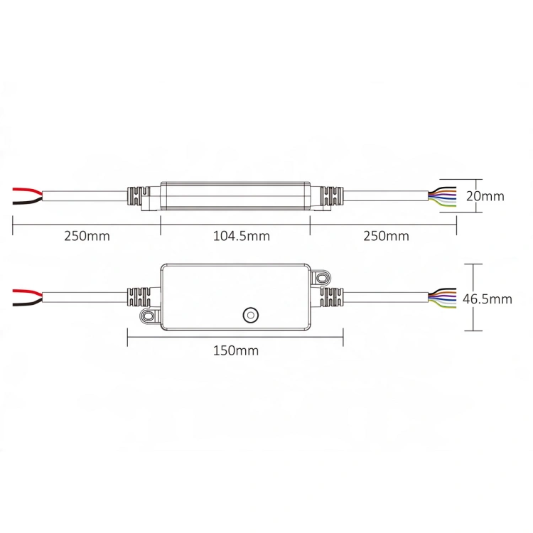 Kontroler LED MiBoxer SR5-P / mono / podw. biały CCT / RGB / RGBW / RGB + CCT / 12-24VDC / 5x6A / IP66