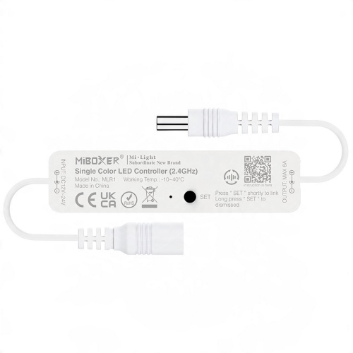 Kontroler LED MiBoxer MLR1 / ściemniacz / 12-24VDC / 1x6A / IP20