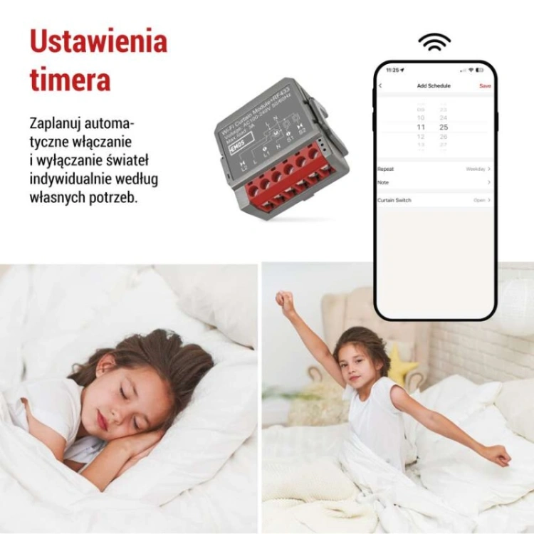 GoSmart Moduł rolety IP-2121CW, WiFi, 1-kanałowy