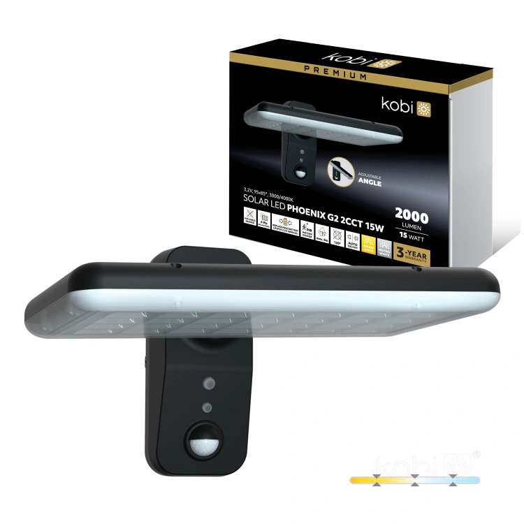 Naświetlacz Solar LED PHOENIX G2 15W 2CCT IP65 Kobi Premium