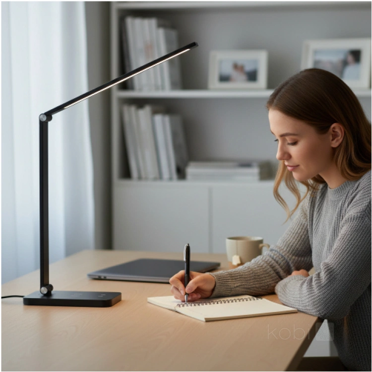 Lampka biurkowa NOBLITE Q 7W CCT czarna LED2B