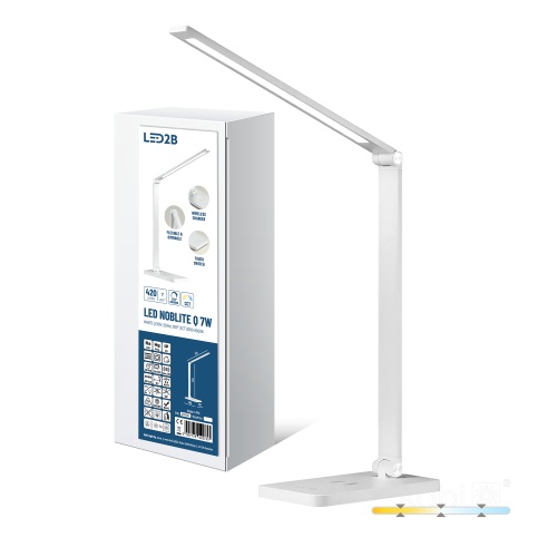 Lampka biurkowa NOBLITE Q 7W CCT biała LED2B