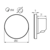 Wymiary oprawy Kanlux MAGNIK D O Ø80x37 mm