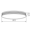Wymiary plafonu Kanlux EXATE LED Ø470x75mm