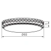 Wymiary plafonu Kanlux LUMKO LED Ø480x75mm