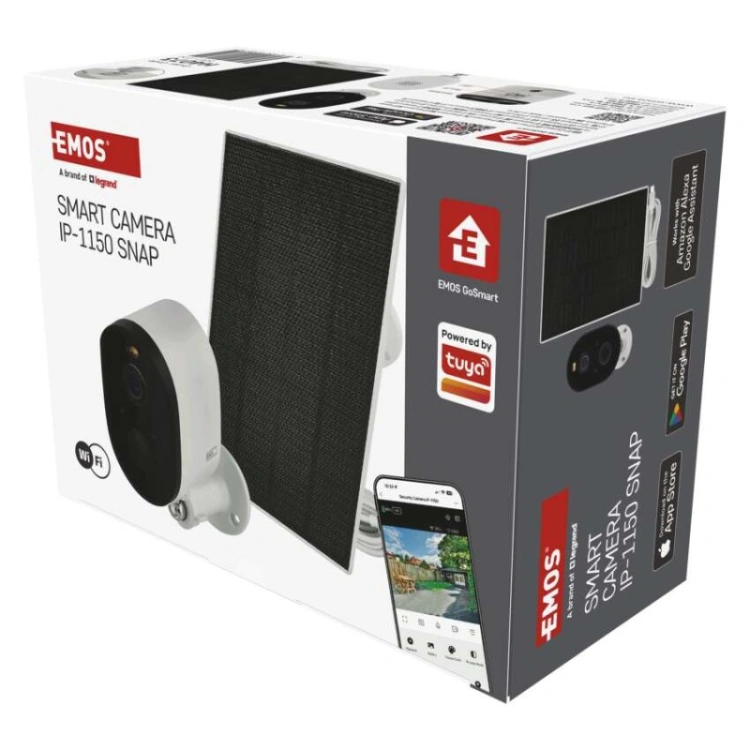 GoSmart Kamera zewnętrzna IP-1150 SNAP z WiFi, akumulatorem i panelem solarnym