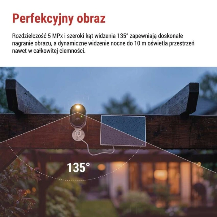 GoSmart Kamera zewnętrzna IP-1150 SNAP z WiFi, akumulatorem i panelem solarnym