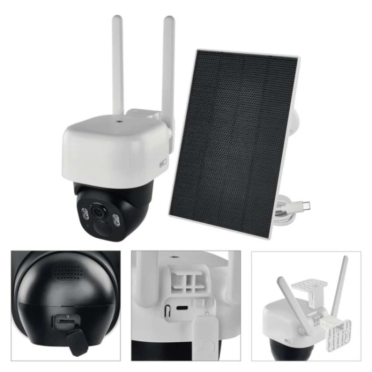GoSmart Kamera zewnętrzna IP-1200 WASP z WiFi, akumulatorem i panelem solarnym