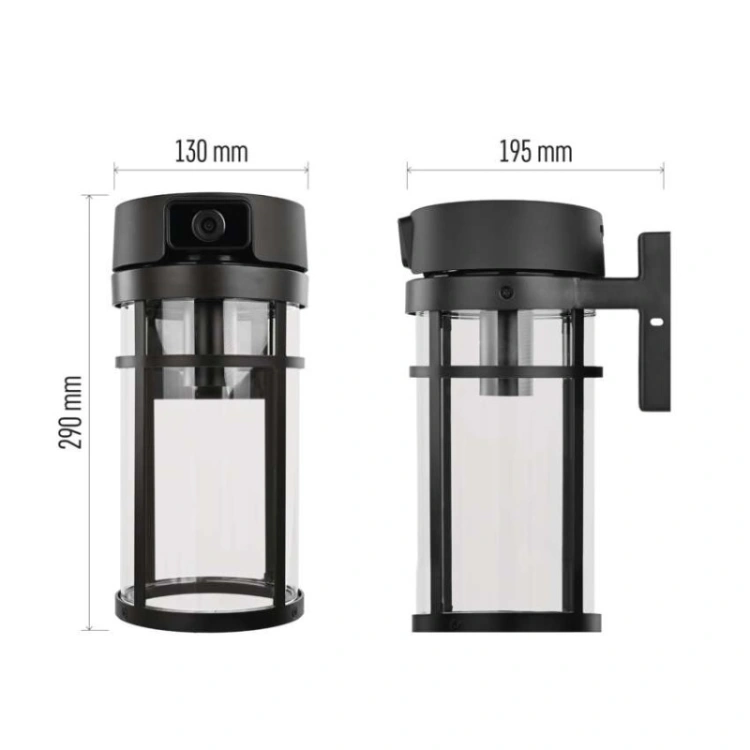 GoSmart Zewnętrzna kamera obrotowa IP-1300 LANTERN z WiFi i lampą, czarna