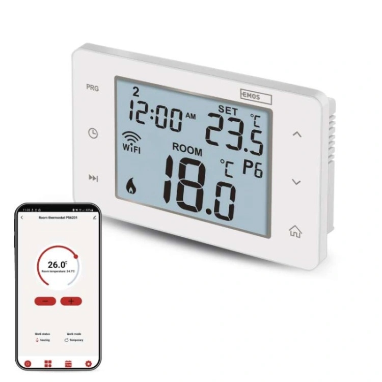 Inteligentny termostat pokojowy, przewodowy, GoSmart z WiFi, P56201