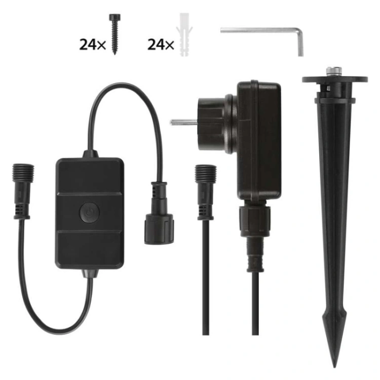GoSmart Naświetlacze LED RGB IC + CCT, IP65, zestaw startowy 3 szt., WiFi