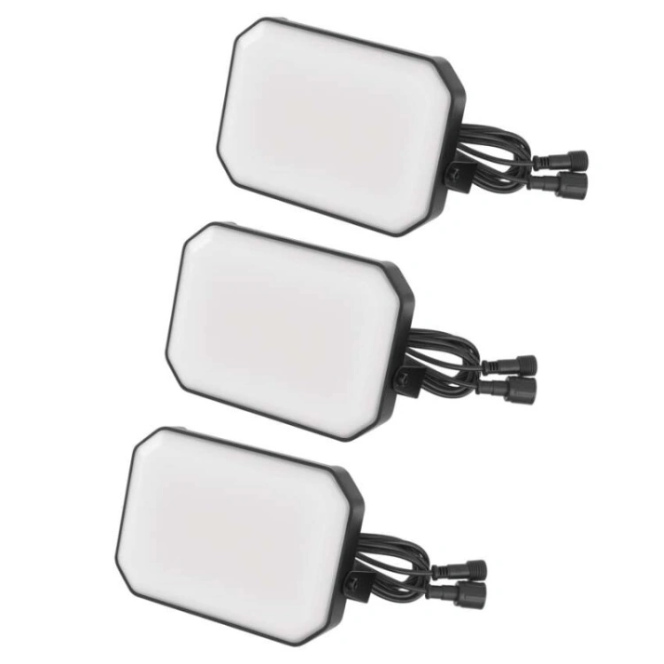 GoSmart Naświetlacze LED RGB IC + CCT, IP65, zestaw startowy 3 szt., WiFi
