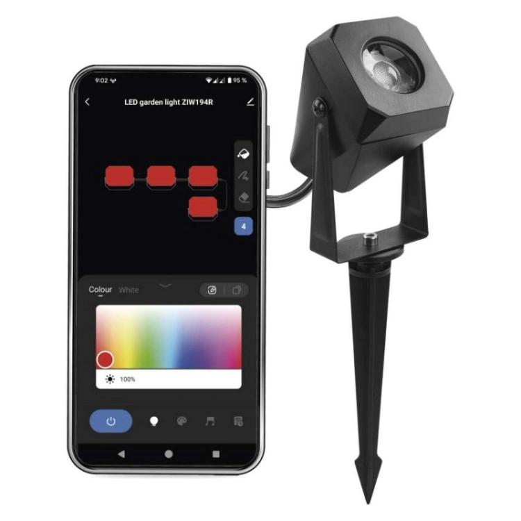 GoSmart Oświetlenie punktowe LED RGB IC + CCT, IP65, zestaw rozszerzający 1 szt., WiFi
