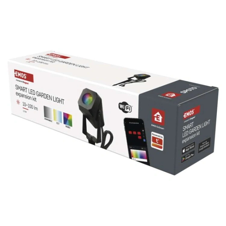 GoSmart Oświetlenie punktowe LED RGB IC + CCT, IP65, zestaw rozszerzający 1 szt., WiFi