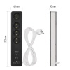 GoSmart Przedłużacz 2 m / 4 gniazda / z wyłącznikiem / z USB / biało-czarny / PVC / 1,5mm2