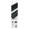 GoSmart Przedłużacz 2 m / 4 gniazda / z wyłącznikiem / z USB / biało-czarny / PVC / 1,5mm2