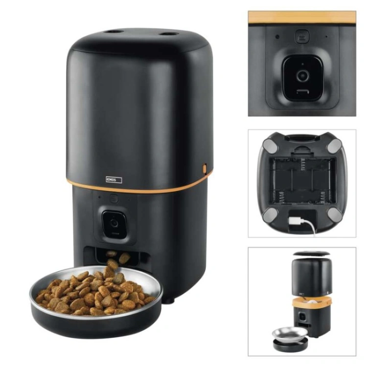 GoSmart Karmidło z kamerą PET CARE, 4 l, czarne, Wi-Fi