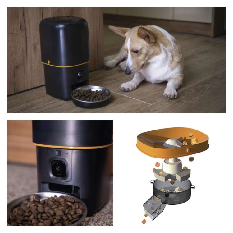 GoSmart Karmidło z kamerą PET CARE, 4 l, czarne, Wi-Fi