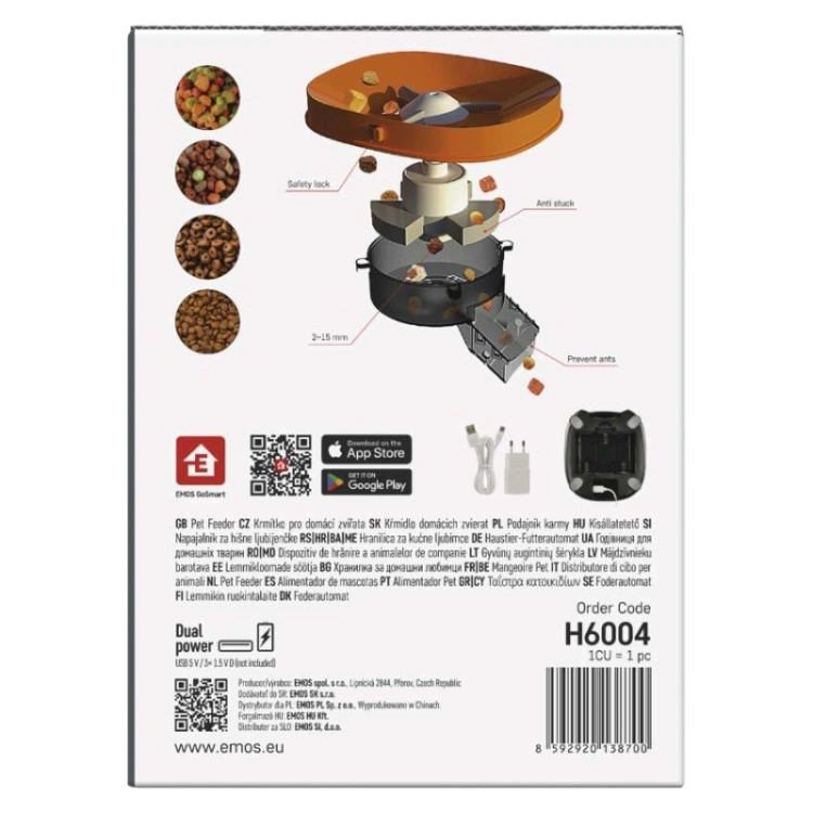 GoSmart Karmidło z kamerą PET CARE, 4 l, czarne, Wi-Fi