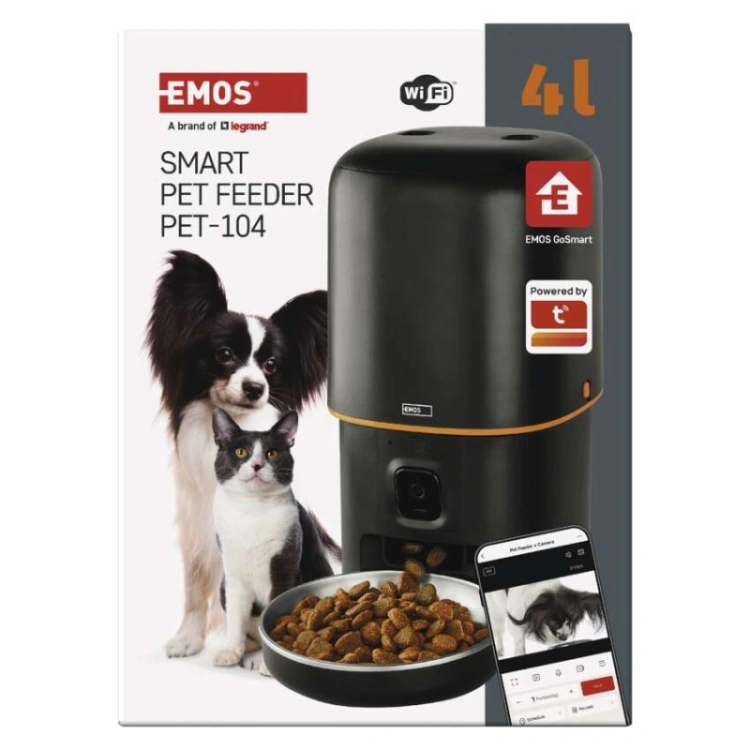 GoSmart Karmidło z kamerą PET CARE, 4 l, czarne, Wi-Fi