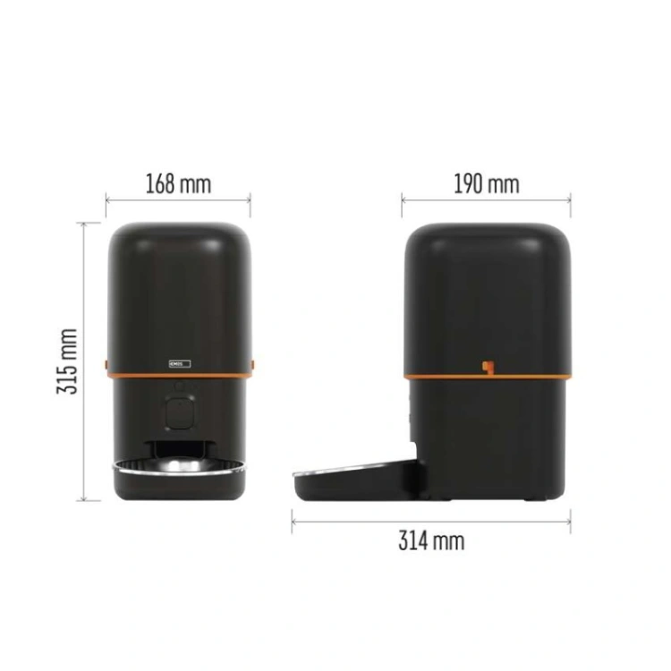 GoSmart Karmidło z kamerą PET CARE, 4 l, czarne, Wi-Fi