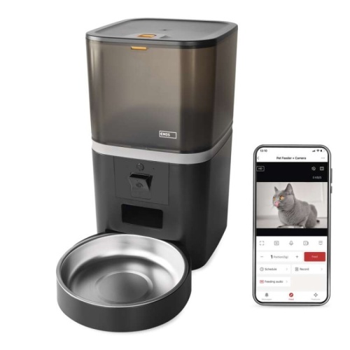 GoSmart Karmidło z kamerą PET CARE, 6 l, czarne, Wi-Fi