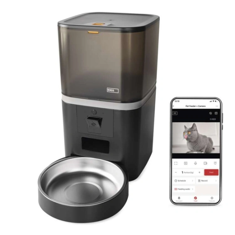 GoSmart Karmidło z kamerą PET CARE, 6 l, czarne, Wi-Fi