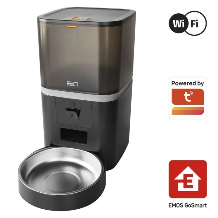 GoSmart Karmidło z kamerą PET CARE, 6 l, czarne, Wi-Fi