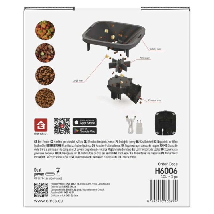 GoSmart Karmidło z kamerą PET CARE, 6 l, czarne, Wi-Fi
