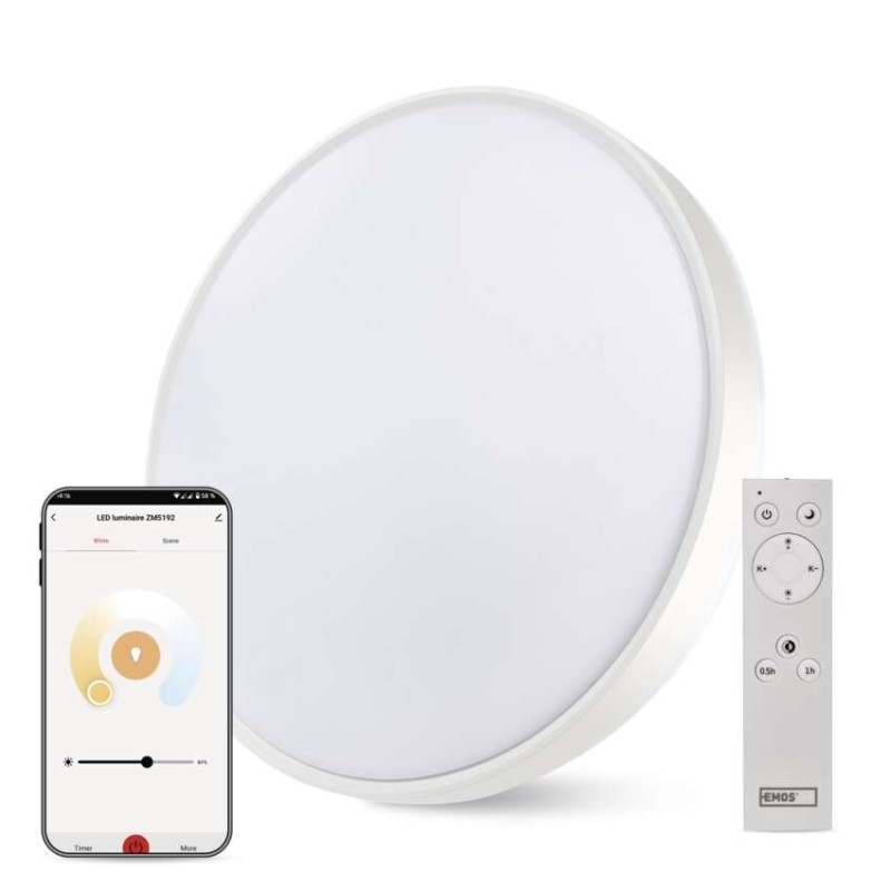 GoSmart Oprawa LED natynkowa, okrągła, 45W, RGB, ściemnialna, WiFi