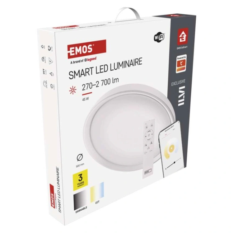 GoSmart Oprawa LED natynkowa, okrągła, 45W, RGB, ściemnialna, WiFi