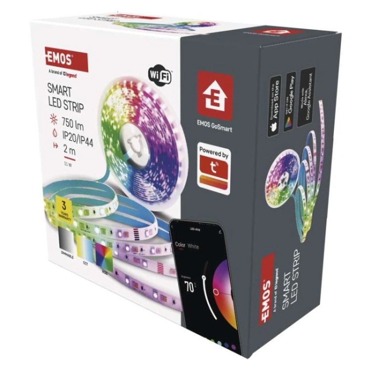 GoSmart Taśma LED 2m, 11W, 750lm, RGB/CCT, WiFi