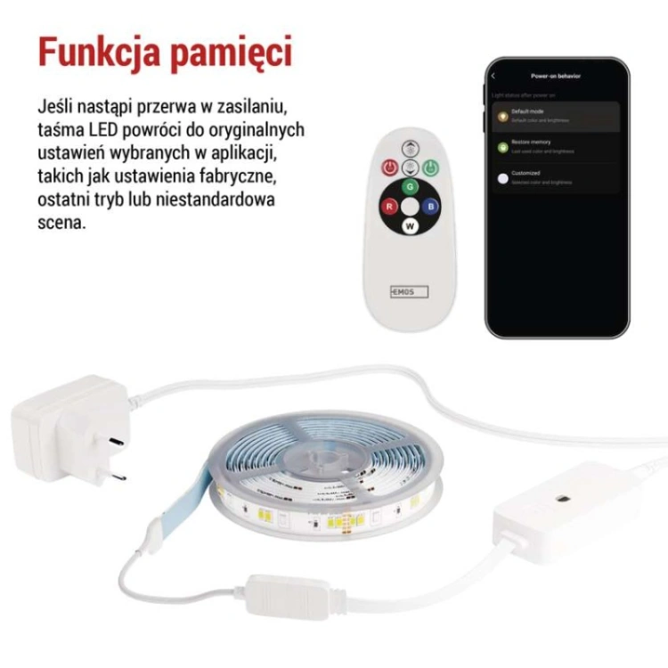 GoSmart Taśma LED 2m, 11W, 750lm, RGB/CCT, WiFi