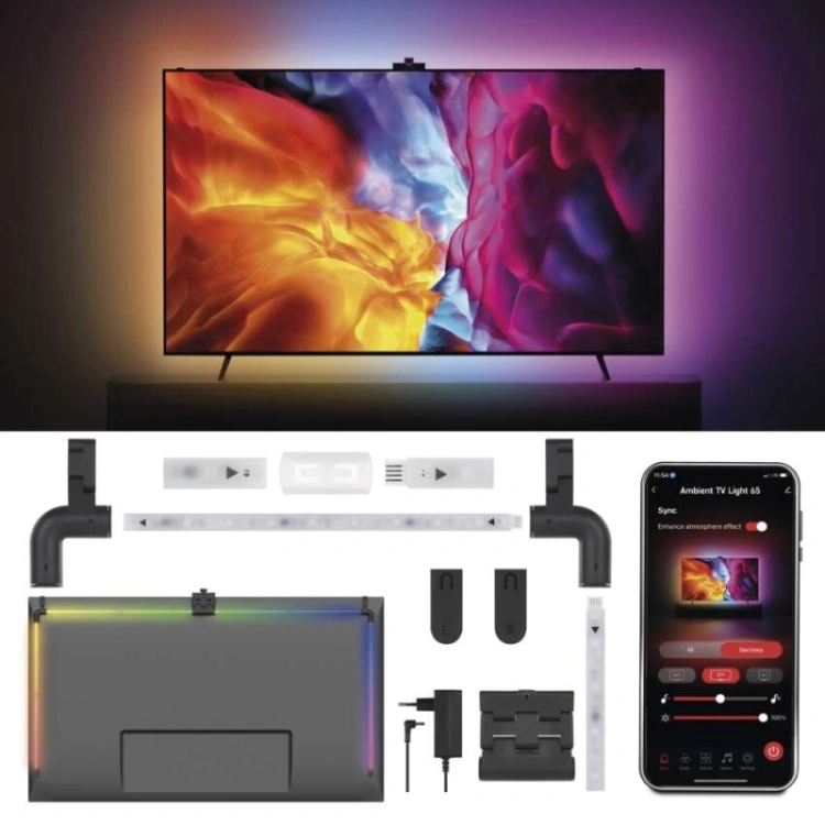 GoSmart Oświetlenie Ambilight LED RGB do TV 65“ (164 cm)